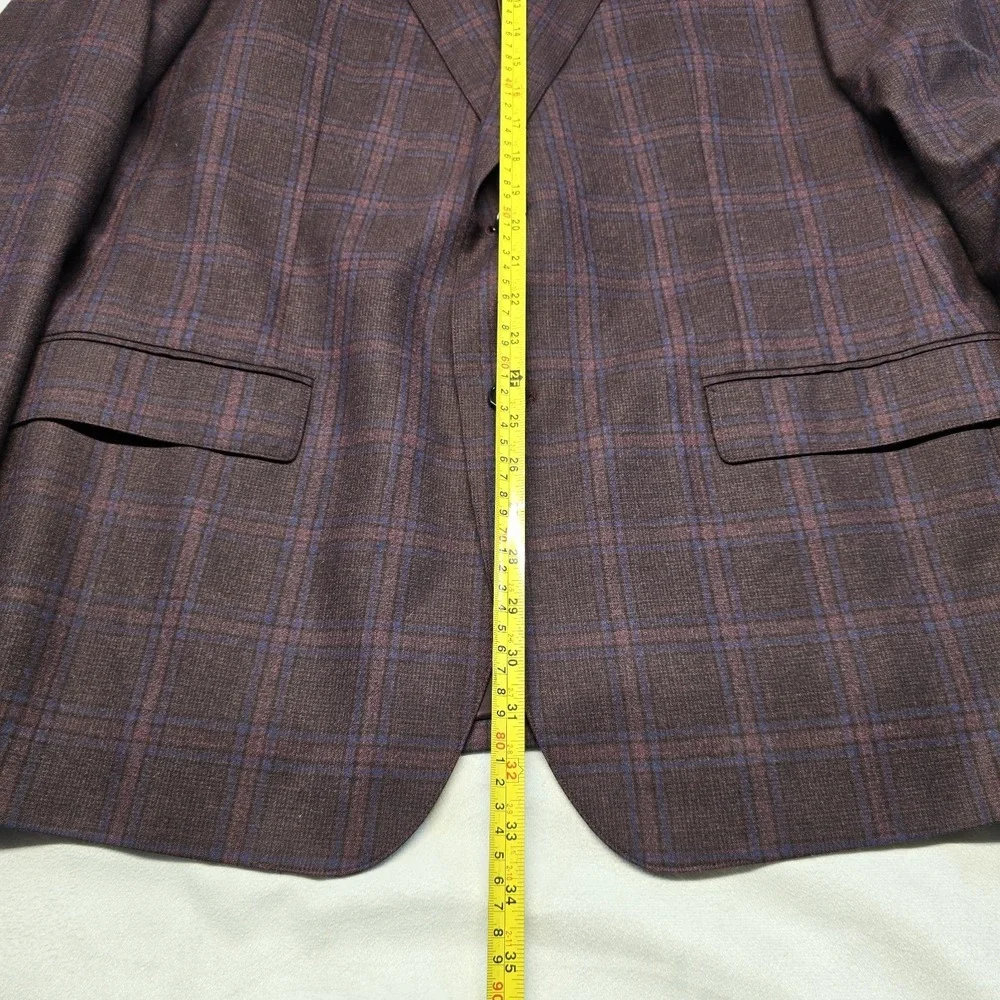 Bonobos Zignone Italy Wool  Plaid Blazer Jacket Men 46r